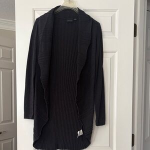 Tribal Women's Black Open Front Cardigan